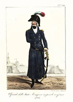 Bicorne Prints: Officer of the Defence Staff of the French Revolutionary Army, 1