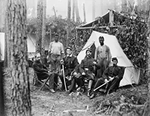 Officers of 114th Pennsylvania Infantry in front of Petersbu