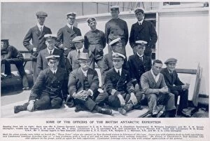 Zealand Collection: Some of the Officers of the British Antarctic expedition