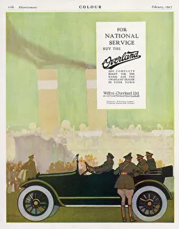 Await Prints: Officers Go Docks Transport Motoring Scenes 1917