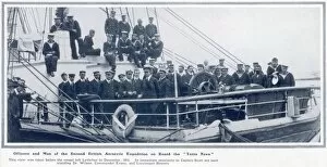 Bowers Collection: Officers and Men of the Scott expedition on board Terra Nova
