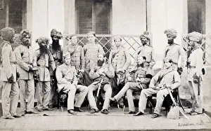 Officers of a native Indian regiment, British army, India