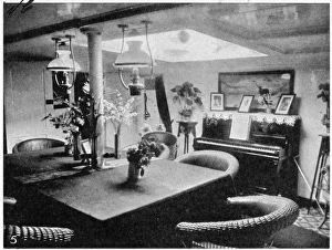 Amundsen Gallery: The Officers Saloon aboard the Fram, 1912