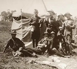Officers of Western Scout Troop, in camp