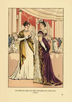 Images Dated 10th July 2019: An official ball in the Strasbourg Theatre, 1805