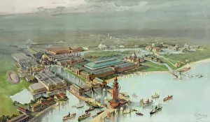 Birds Eye Prints: Official birdseye view. Worlds Columbian Exposition, Chicag