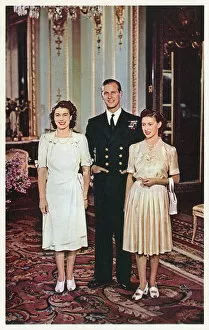 Mountbatten Collection: Official engagement photograph - Elizabeth and Philip