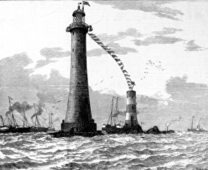 Images Dated 30th May 2004: Official Opening of the Eddystone Lighthouse, May 1882