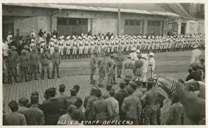Official parade with Allied Staff Officers - Turkey