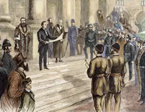 Proclamation Prints: Official proclamation of Queen Victoria (1819-1901) as Empre
