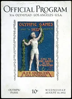 Program Prints: Official Programme for the 1932 Olympic Games in Los Angeles