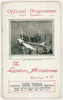 Pennies Prints: Official programme cover, The London Aerodrome