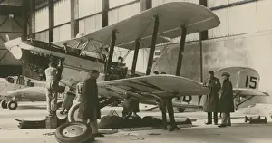 Macrobertson Prints: Officials inspect Fairey IIIF, G-aBY