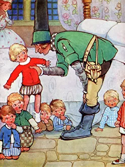 Dragged Prints: The ogre dragged the children from under the bed