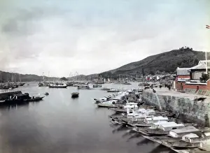 Nagasaki Prints: Ohata, the port at Nagasaki, Japan, circa 1880s. Date: circa 1880s
