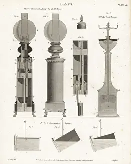 Automaton Prints: Oil lamps, including hydro-pneumatic and automaton lamps
