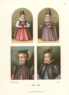Wurttemberg Prints: Oil paintings of children and women, late 16th century
