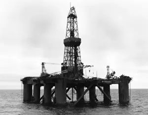 Pillars Prints: Oil rig Atlantic I, 38 miles off The Lizard, Cornwall