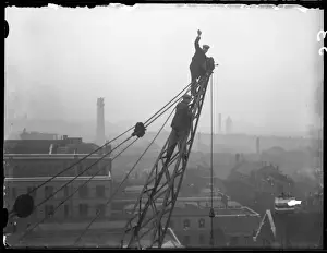 Oiling a Crane Pulley