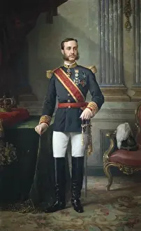 Manuel Prints: OJEDA, Manuel (19th c. ). Portrait of Alfonso XII