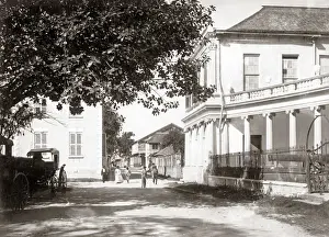 Jamaica Prints: The old Assembly Rooms, Spanish Town, Jamaica, circa 1900