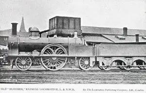 Locomotives Prints: Old Bloomer express locomotive L&NWR