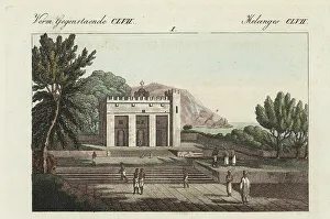 Carl Bertuch Prints: The old church at Axum, Abyssinia (Aksum, Ethiopia)