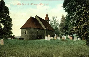 Headstones Prints: Old Church, Bengeo, Hertford