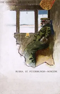 Old Coach Driver takes train between Moscow - St Petersburg