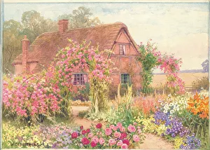 The J Salmon Archive Collection Prints: Old cottage and garden at Ashow, near Kenilworth