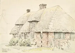 Thatching Prints: Old Cottage, Sopley, Hampshire