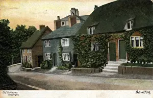 Trafford Prints: Old Cottages, Bowdon, Cheshire