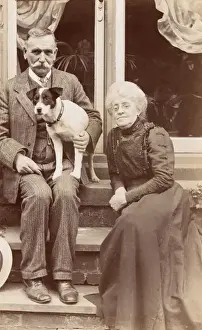 Old couple with Jack Russell