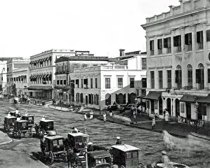 Calcutta Prints: Old Court House Street, Calcutta (Kolkata), India