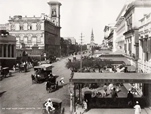Calcutta Prints: Old Court House Street, Calcutta, Kolkata, India