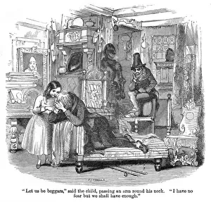 Grandfather Gallery: The Old Curiosity Shop, Nell and grandfather in the shop