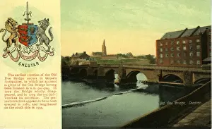 Chester Prints: Old Dee Bridge, Chester, Cheshire