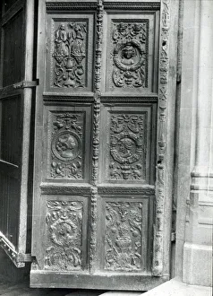 Panels Prints: Old Door, Frejus Cathedral, Provence, south-east France