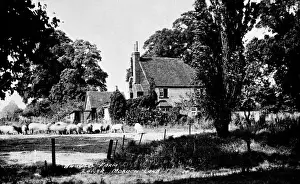 Steep Prints: An old farm, Lower Morden Lane, Morden, SW London (Surrey)