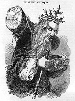 Old Father Christmas with the Yule Log Old Father Christmas with the Yule Log