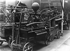 Old fire engine in a museum
