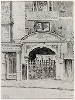 Cripplegate Prints: Old Gateway in Cripplegate, London. Date: 1903