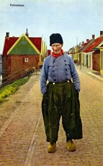 Cobbled Collection: Old Gent at Volendam, The Netherlands - Traditional Costume