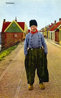 Wide Prints: Old Gent at Volendam, The Netherlands - Traditional Costume
