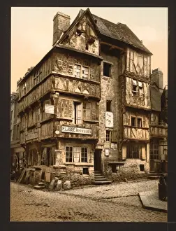 Bayeux Prints: Old house in Rue St. Martin, Bayeux, France