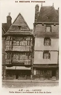 Levels Prints: Old Houses at Lannion, Brittany, France