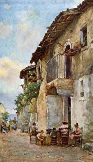 Italians Collection: Old houses in Taormina, Sicily, Italy
