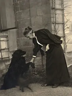 Shake Prints: Old lady teaching her dog