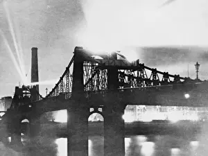 Search Lights Prints: Old Lambeth Bridge, World War I