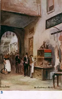 Pitcher Prints: Old Leadenhall Market - Gentleman purchasing a dog